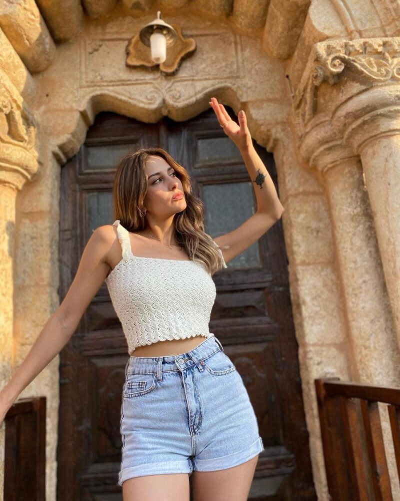 Handmade Krem Crop