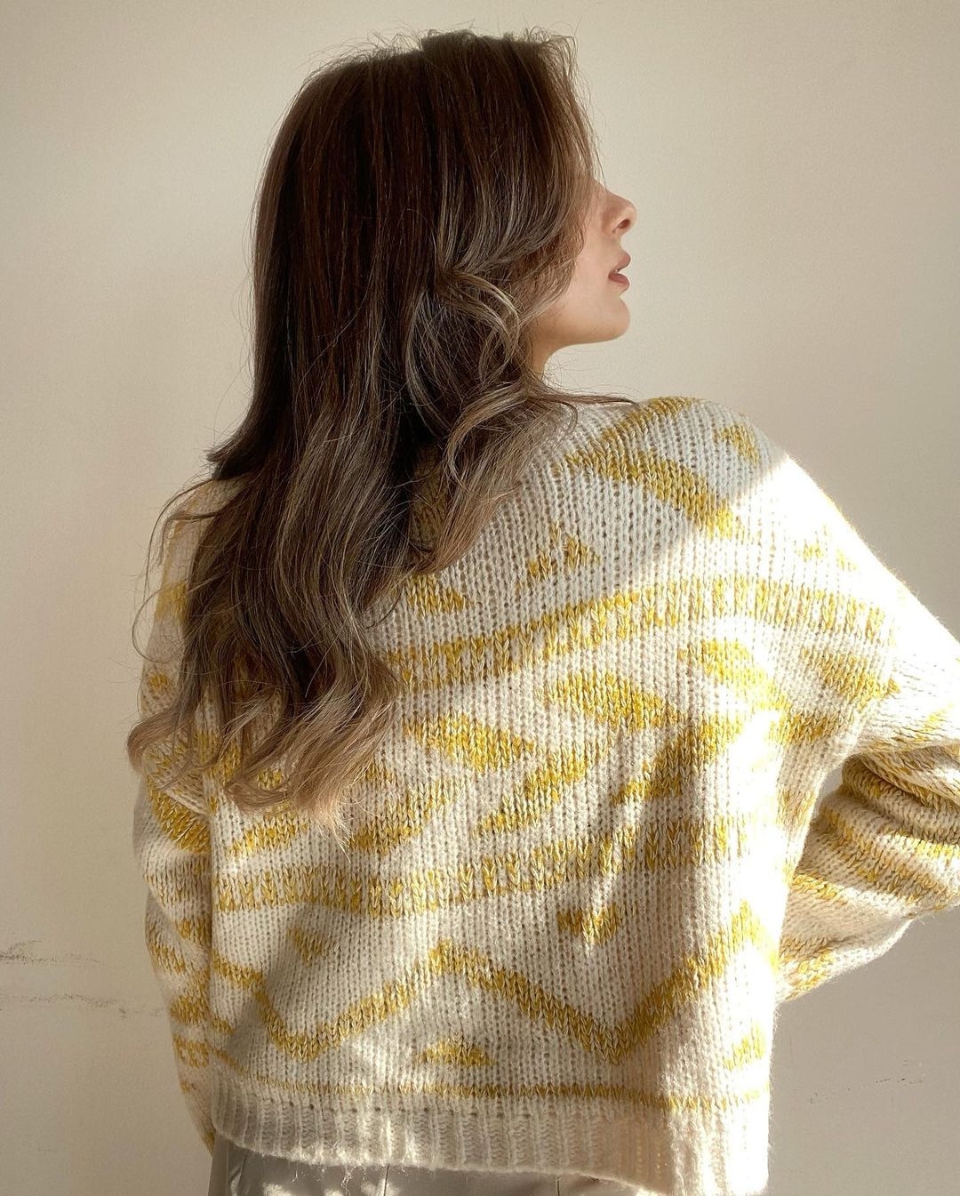 Orjinal Marka Sarı Krem Kazak - Görsel 4