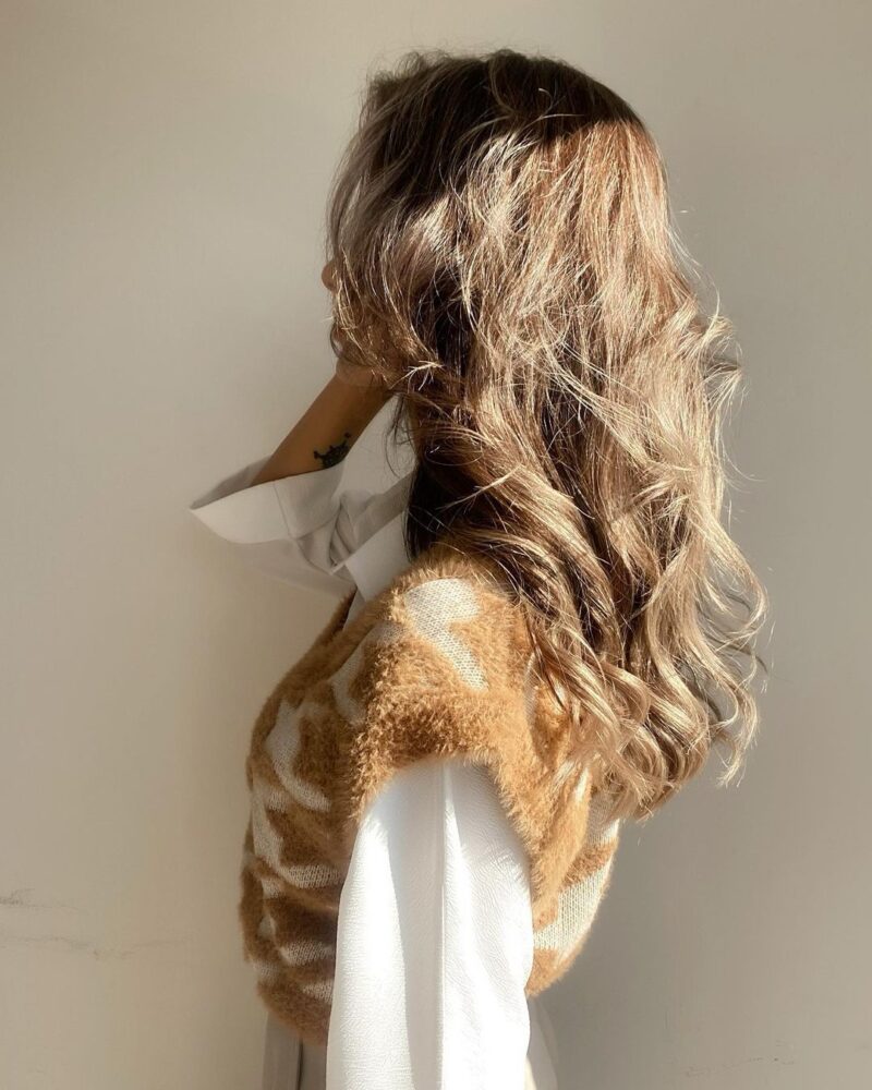 Peluş Camel Süveter - Görsel 2