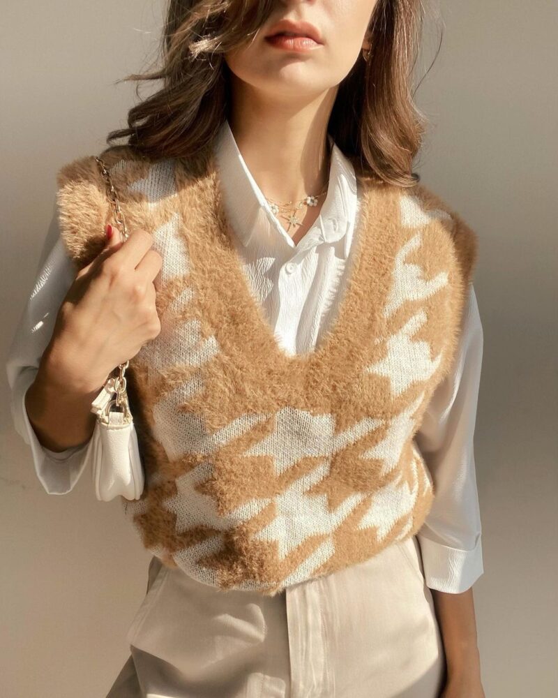 Peluş Camel Süveter