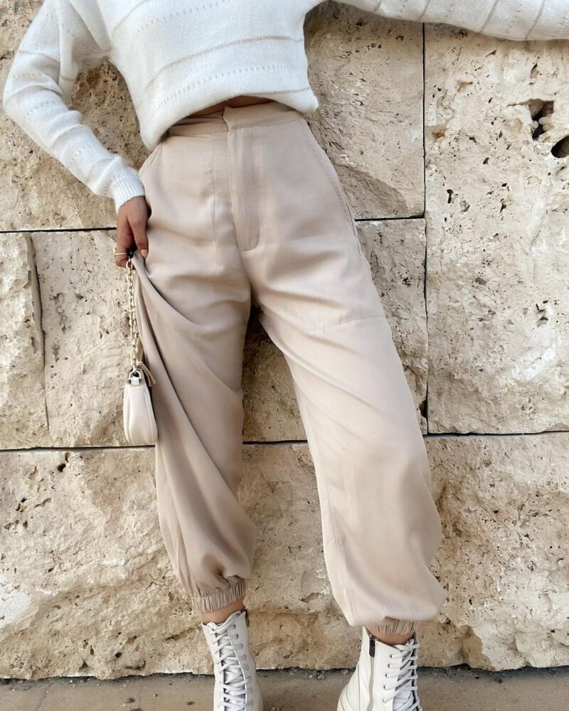 Bej Rengi Jogger Pantolon - Görsel 7