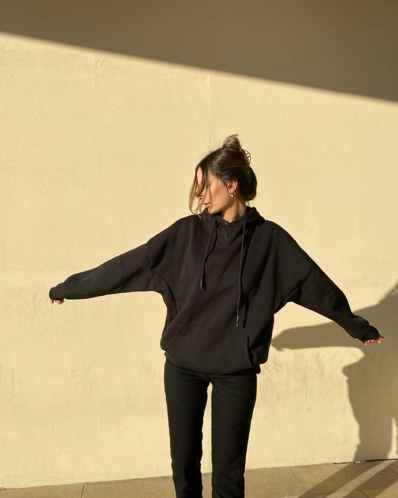 Siyah Unisex Sweatshirt - Görsel 6