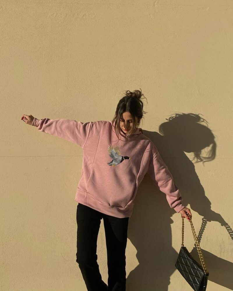 Beymen Gül Kurusu Şardonlu Hoodie Sweatshirt - Görsel 4